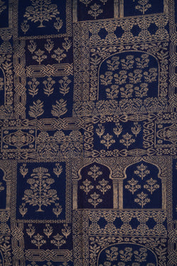 Image of Kanchipattu Brocade Navy Blue Saree