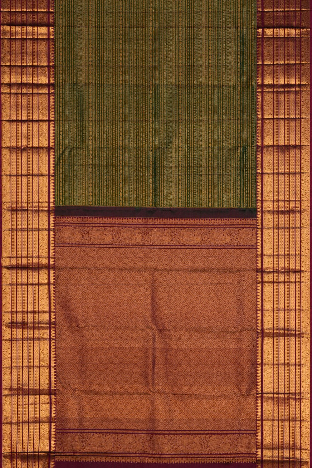 Kanchipattu Brocade Green Saree