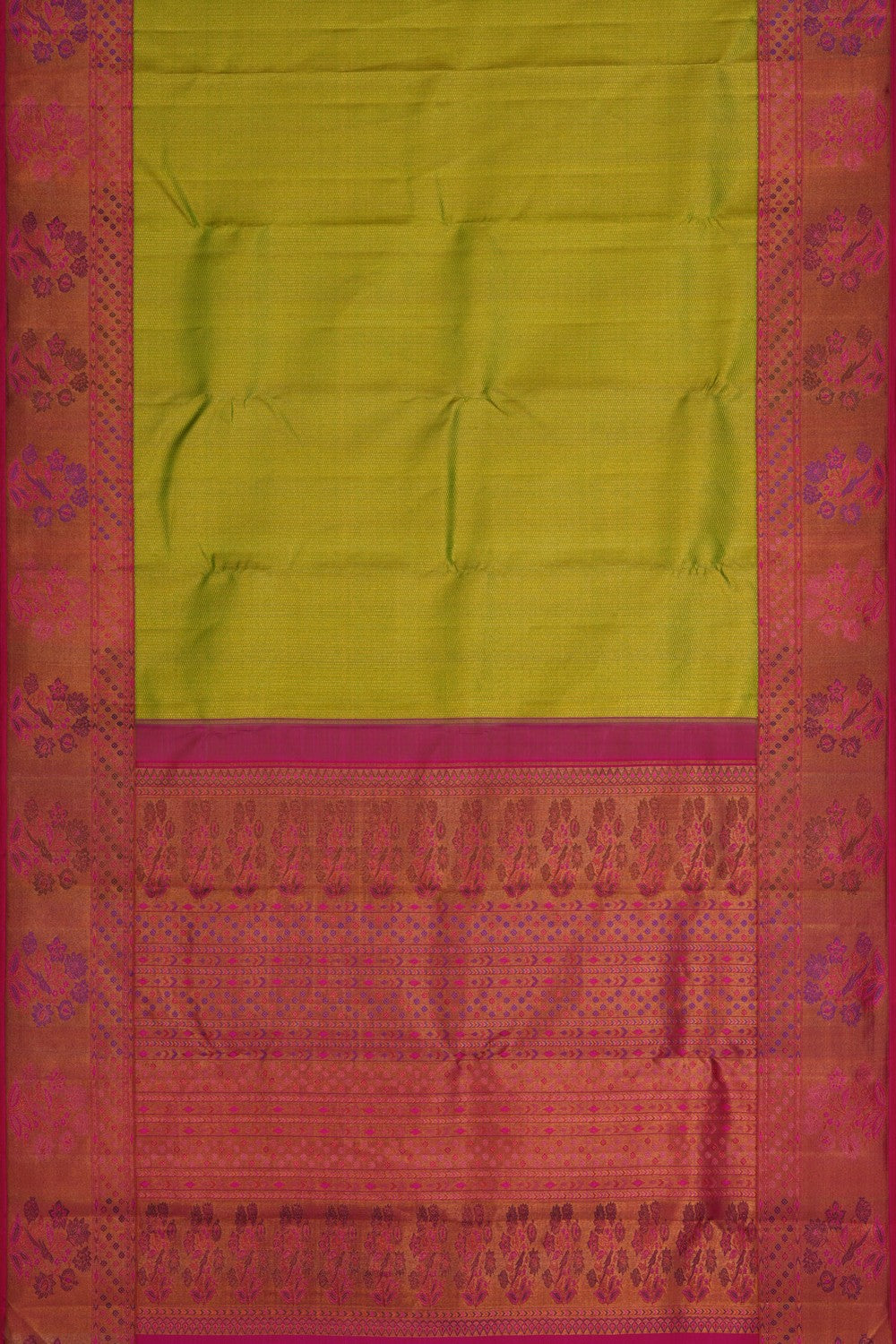 Kanchipattu Brocade Green Saree