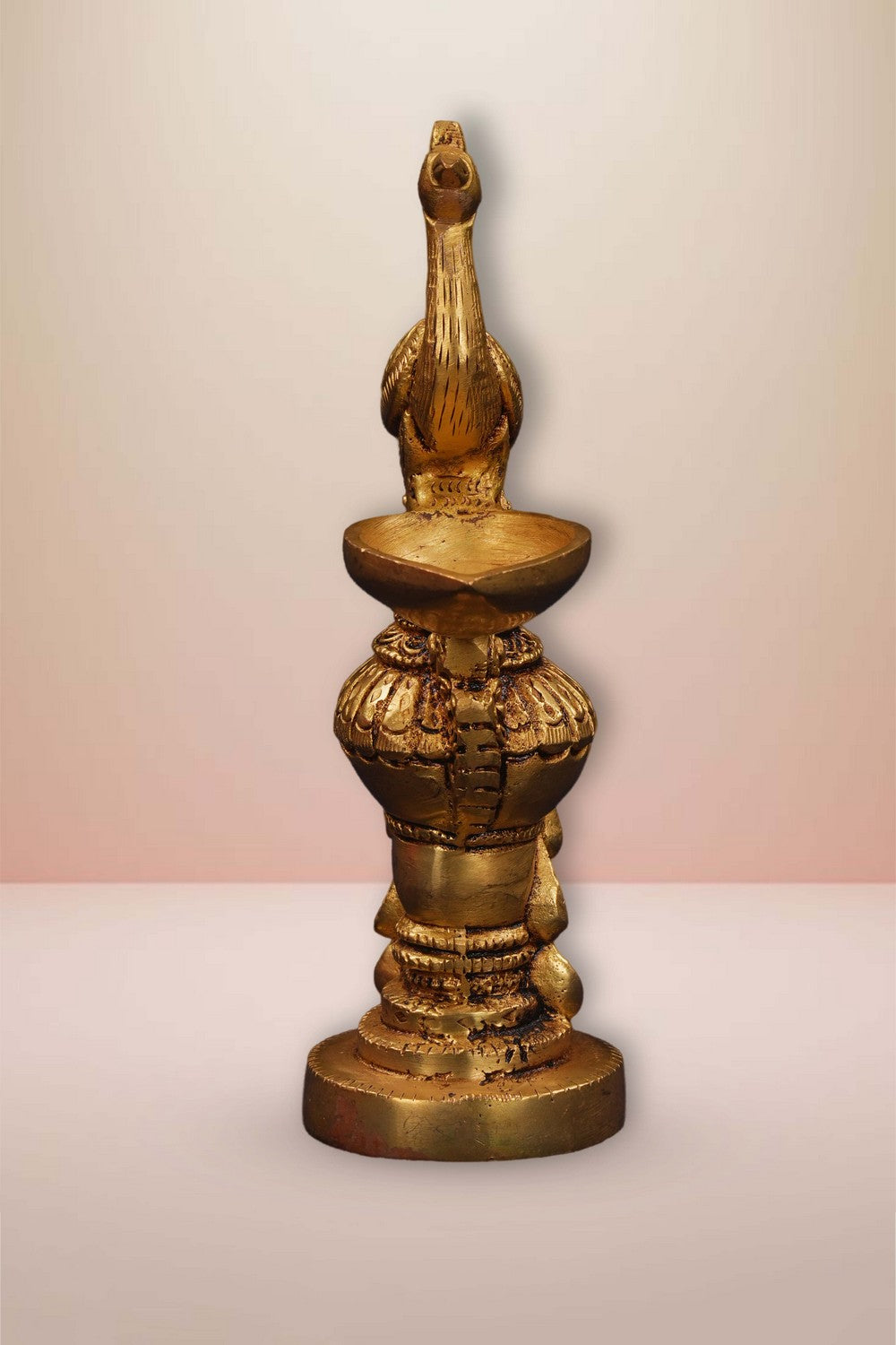 Image of Brass Peacock Design Diya