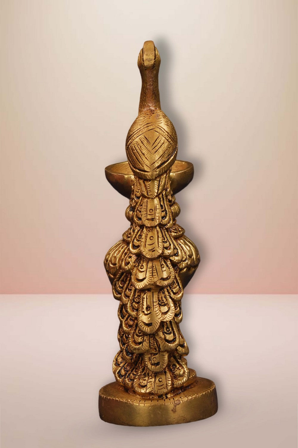 Image of Brass Peacock Design Diya