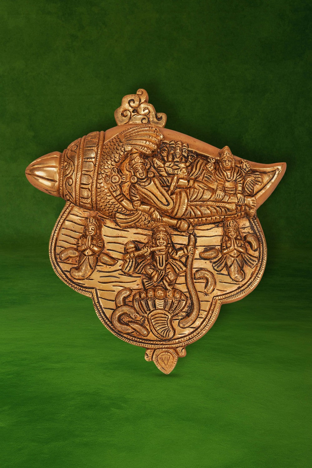 Image of Brass Shankh Vishnu Lakshmi Couch