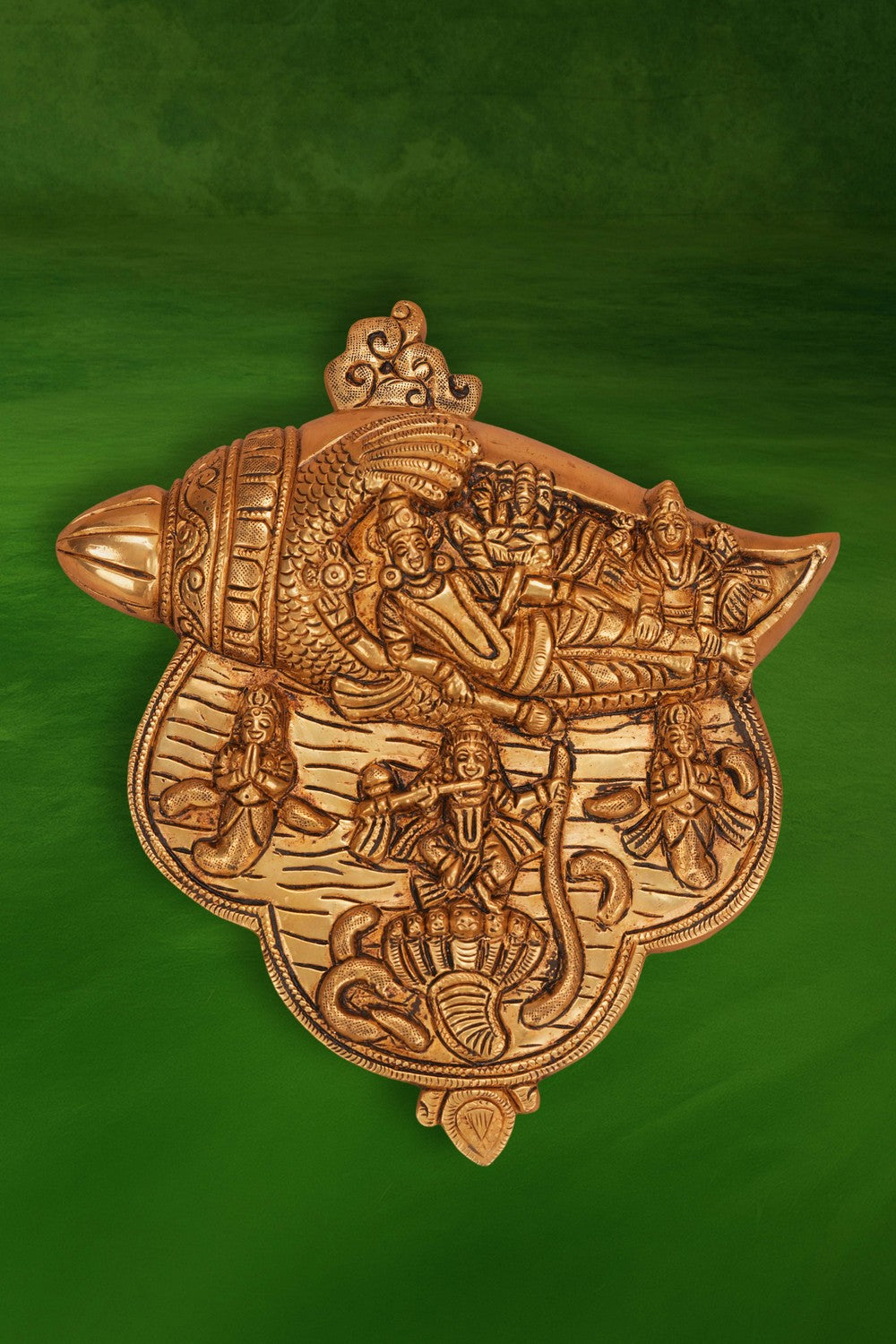 Image of Brass Shankh Vishnu Lakshmi Couch
