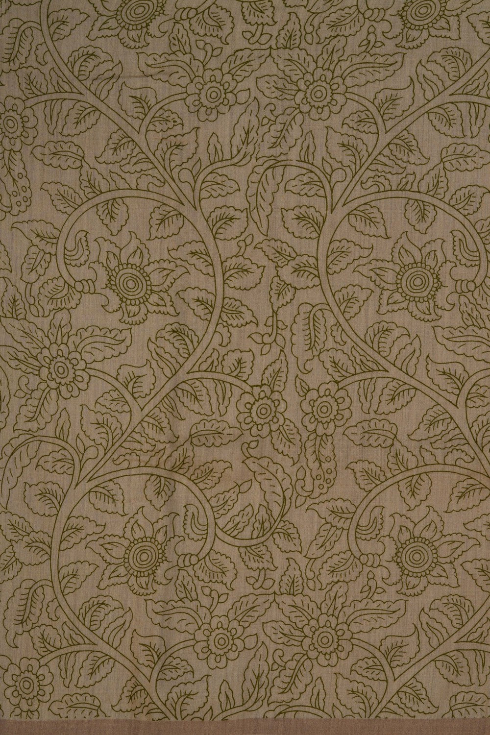 Image of Tussar Silk Floral Printed Saree