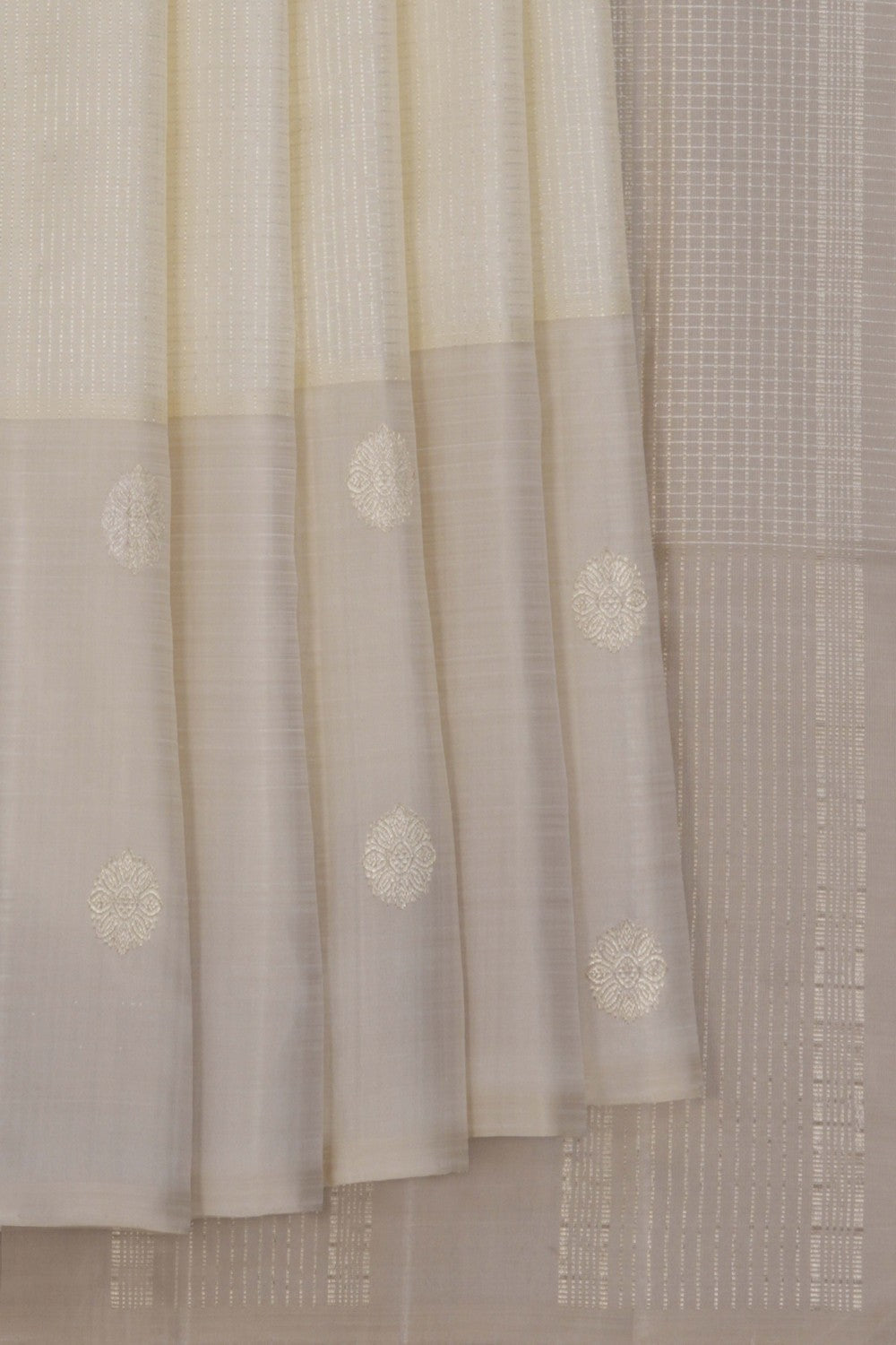 Image of Arani Silk Off White Saree