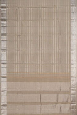 Image of Arani Silk Brocade Silver Saree