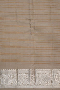 Image of Arani Silk Brocade Silver Saree