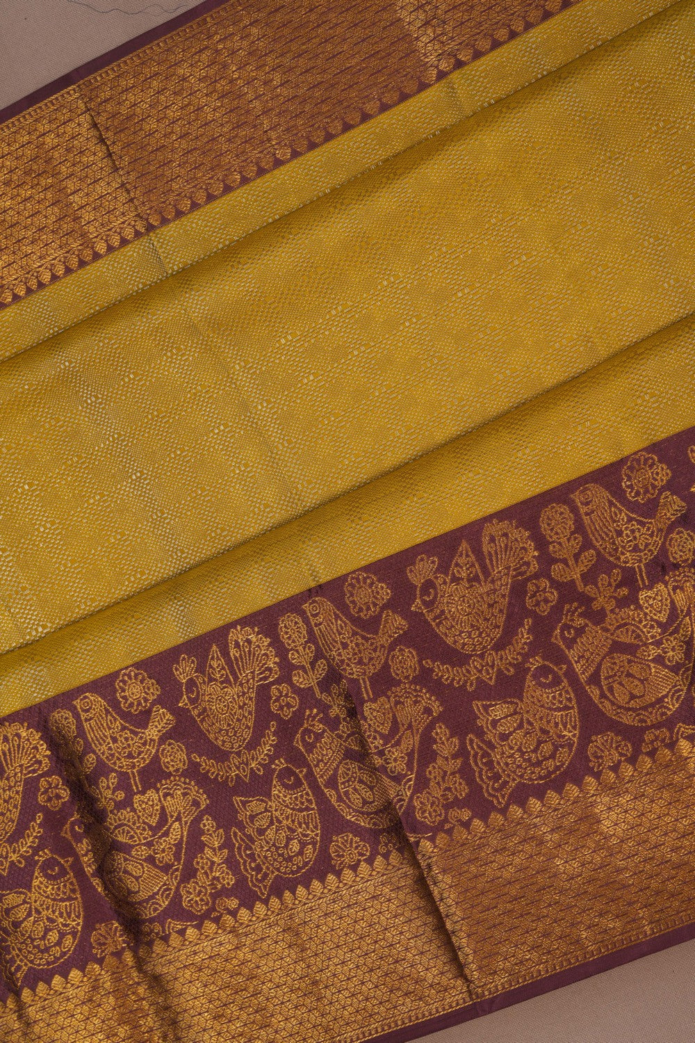 Image of Arani Tissue Silk Spring Green Saree