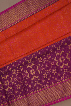 Image of Arani Silk Brocade Orange Saree