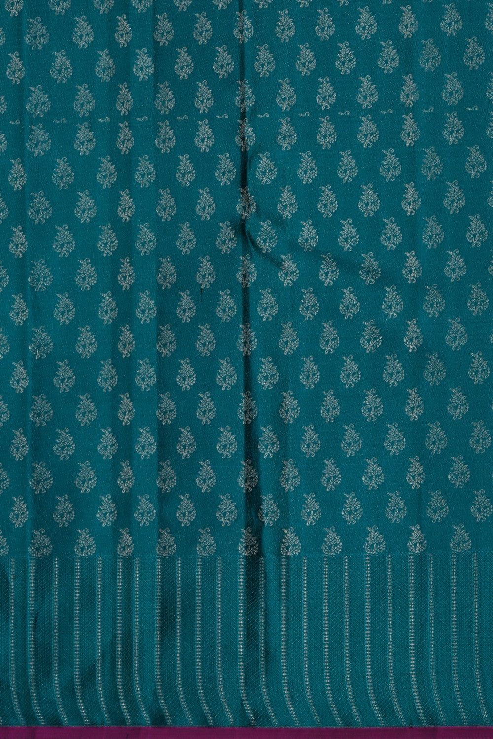 Image of Arani Brocade Silk Teal Blue Saree