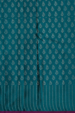 Image of Arani Brocade Silk Teal Blue Saree