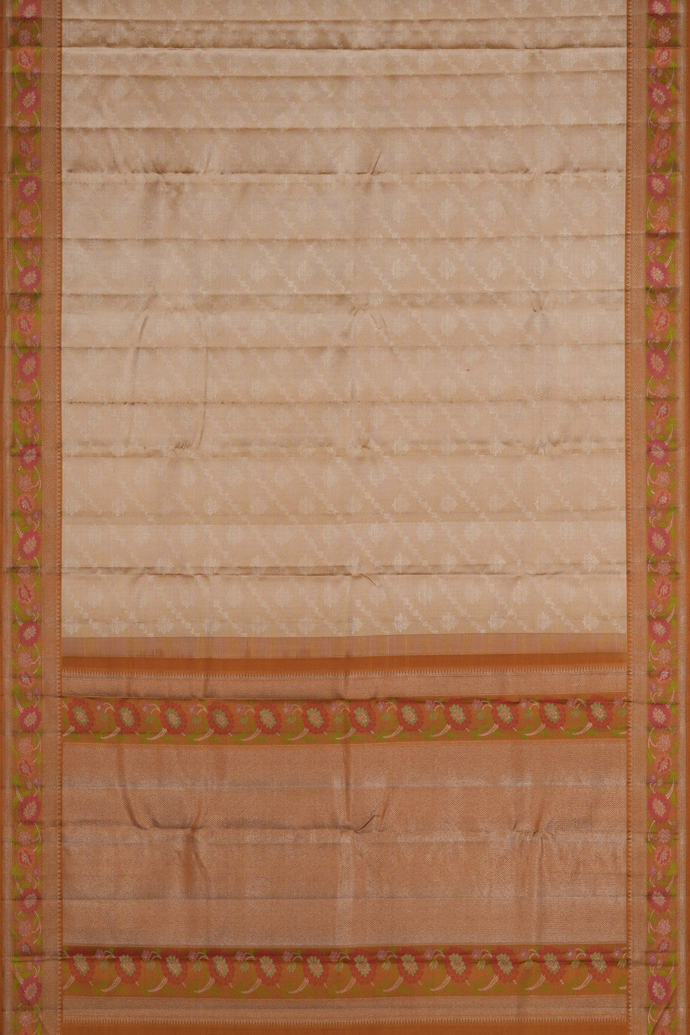 Arani Brocade Silk Beige Saree