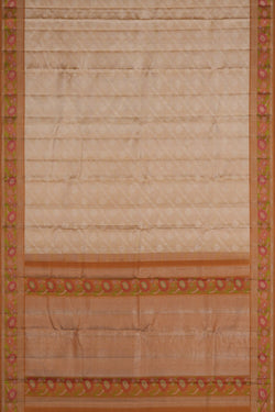 Image of Arani Brocade Silk Beige Saree