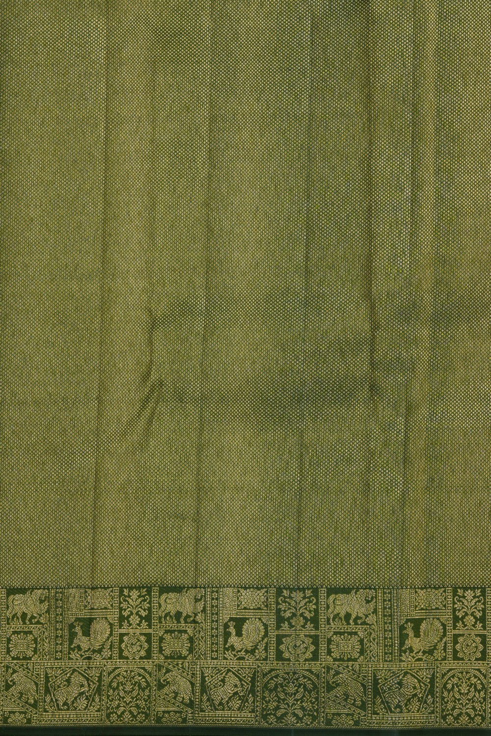 Image of Arani Tissue Silk Vibrant Green Saree