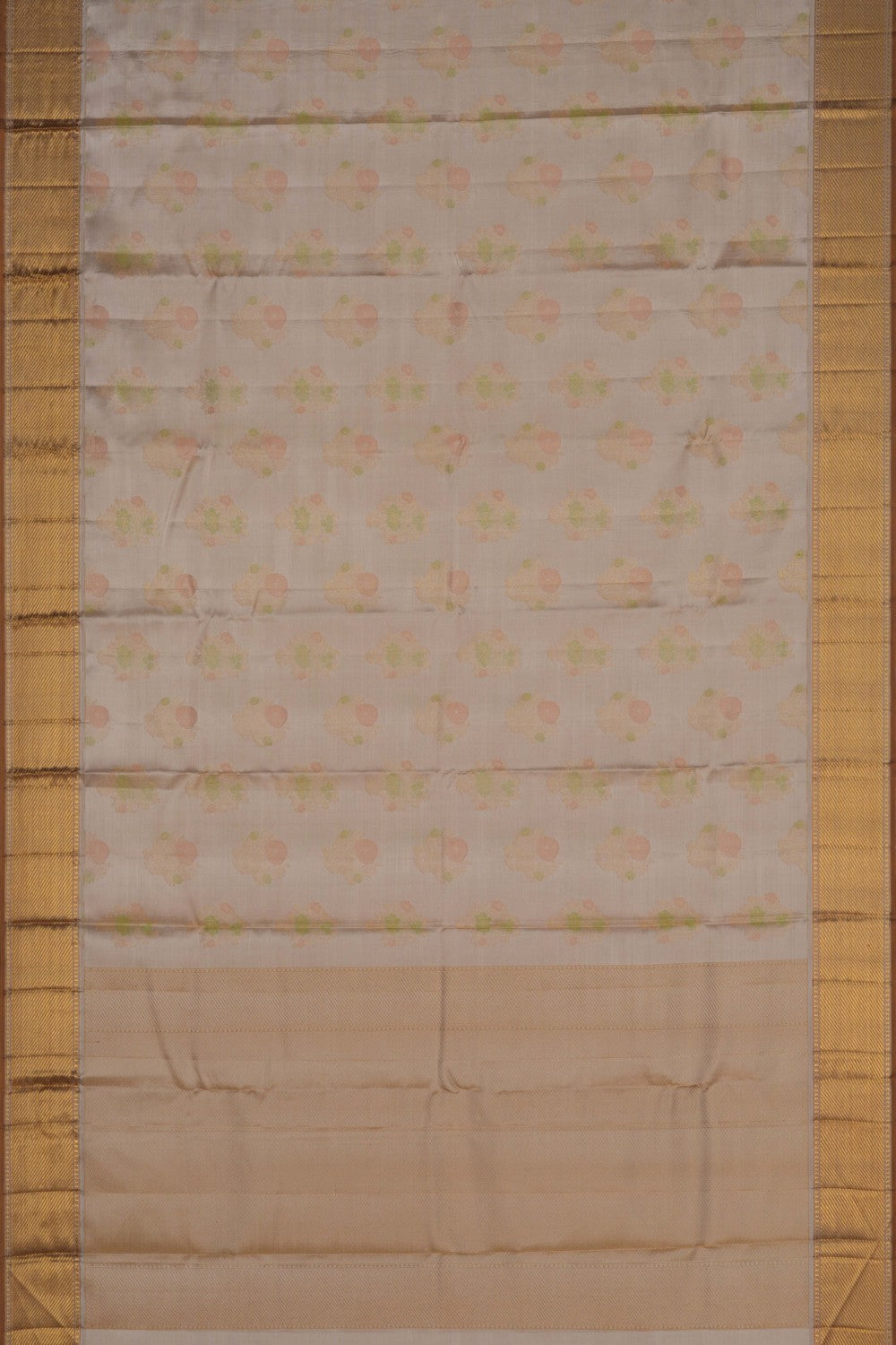 Image of Arani Brocade Silk Off-White Saree