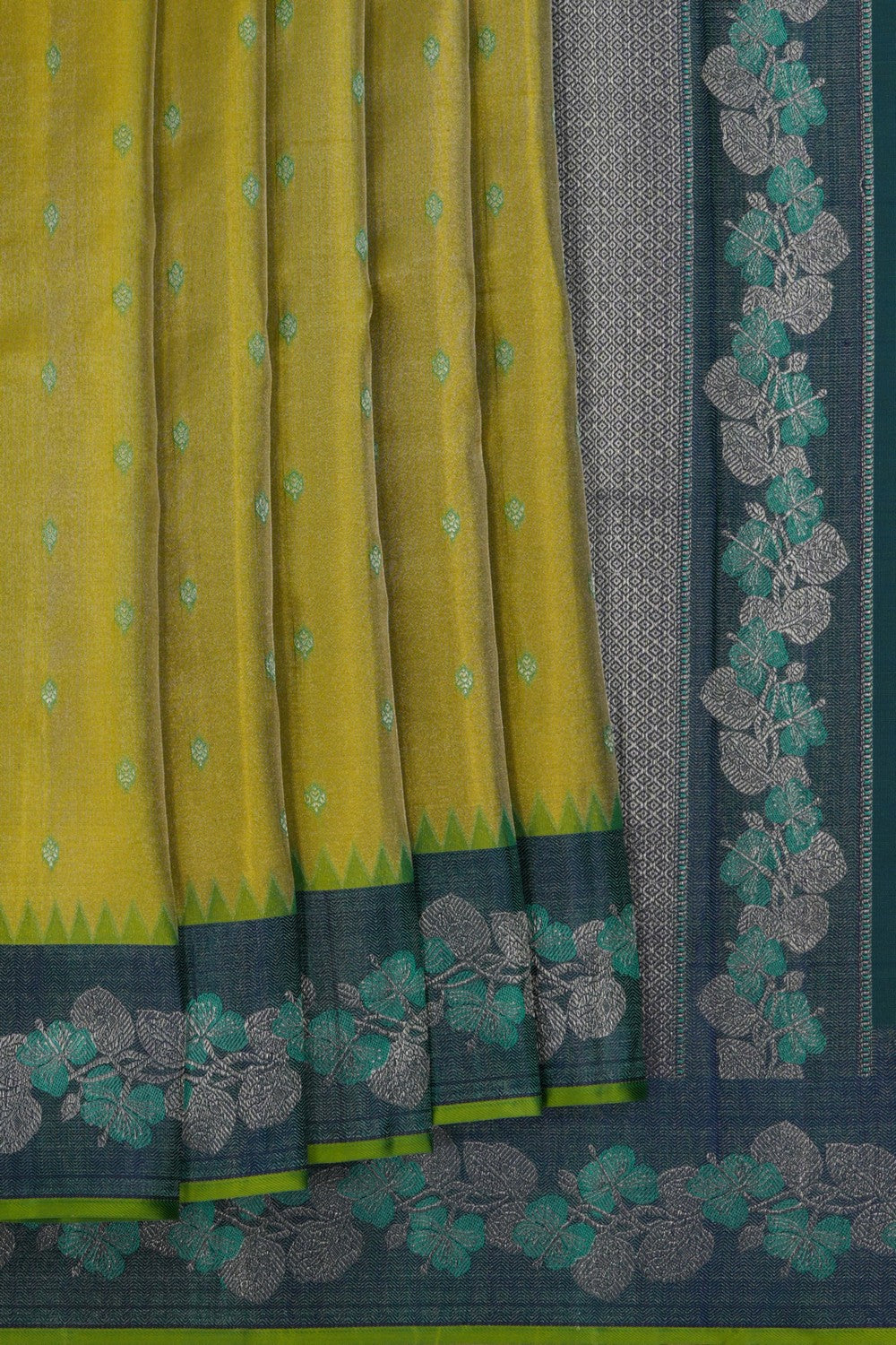 Arani Tissue Silk Vibrant Green Saree