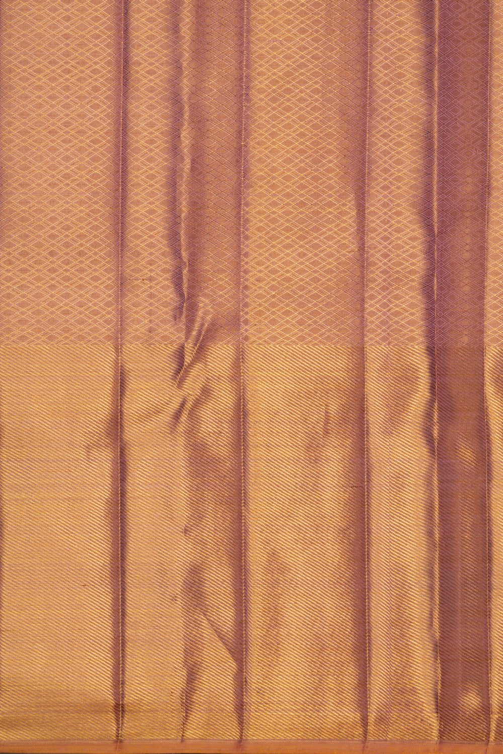 Image of Kanchipuram Silk Brocade Gold Saree