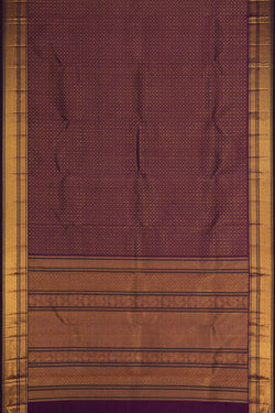 Image of Arani Silk Brocade Violet Saree