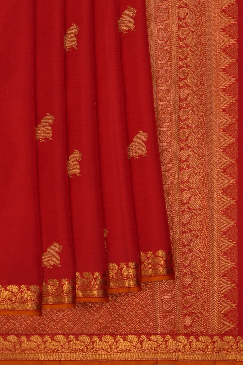 Arani Silk Red Saree