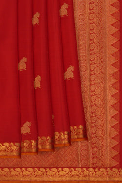 Image of Arani Silk Red Saree