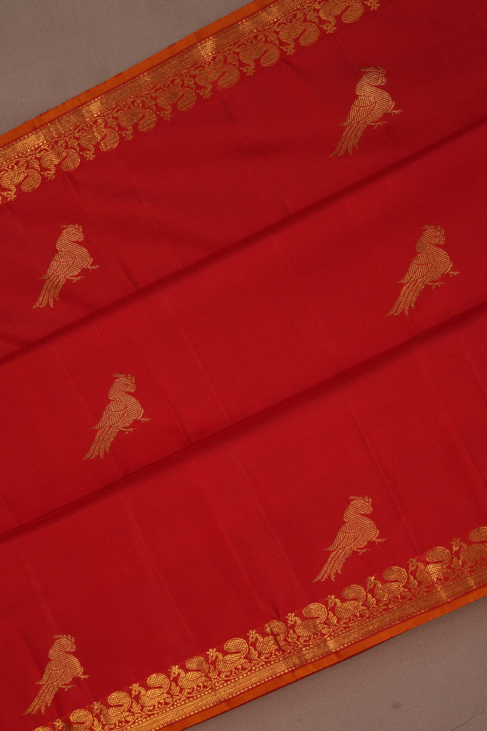 Image of Arani Silk Red Saree