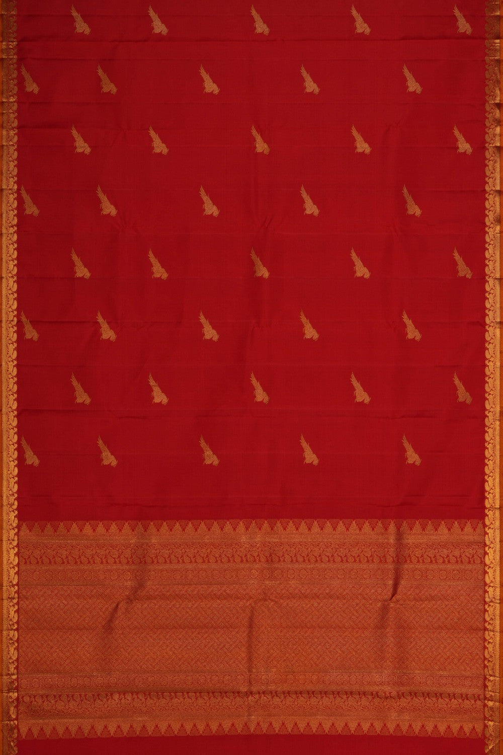 Image of Arani Silk Red Saree