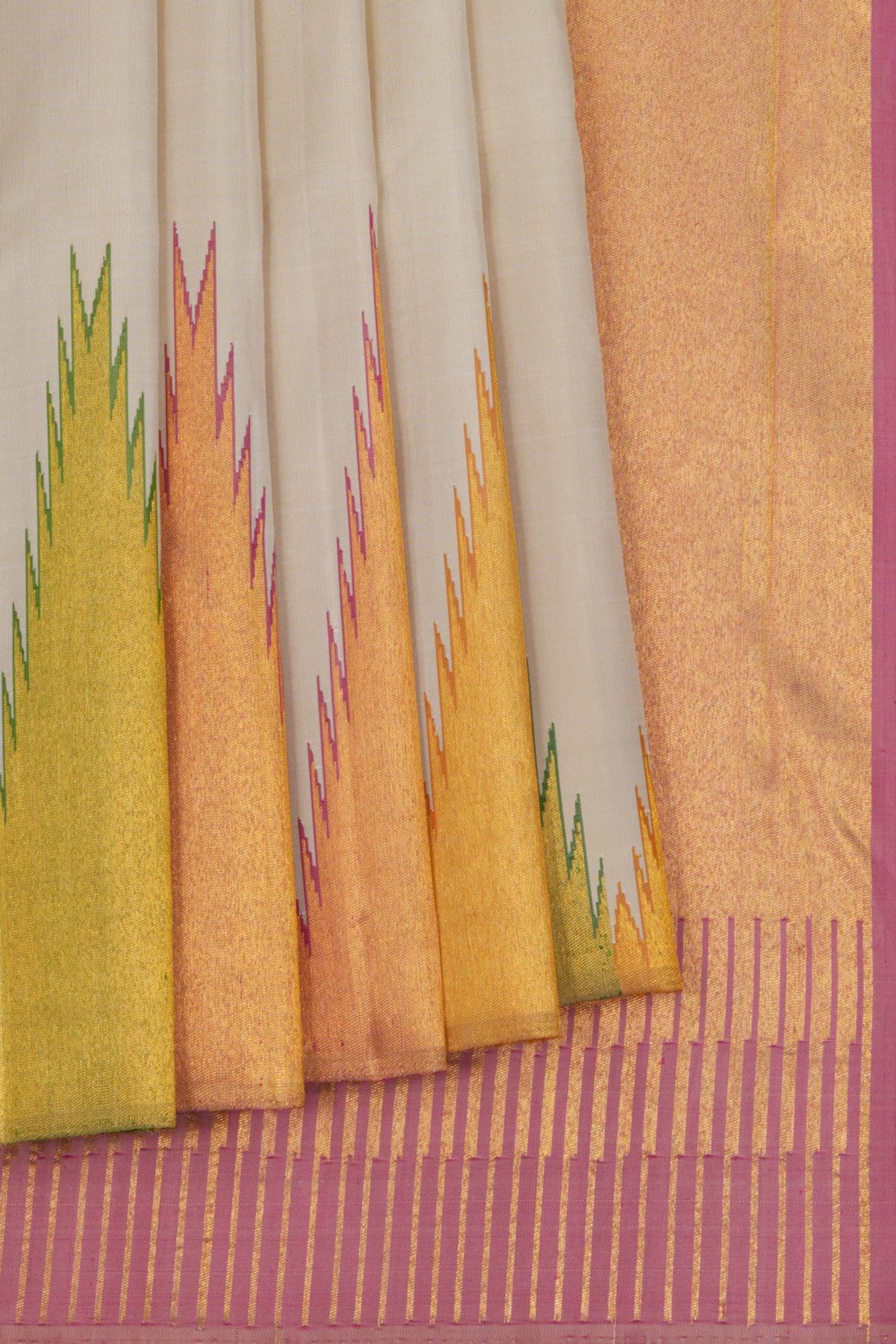 Image of Arani Silk Off White Saree