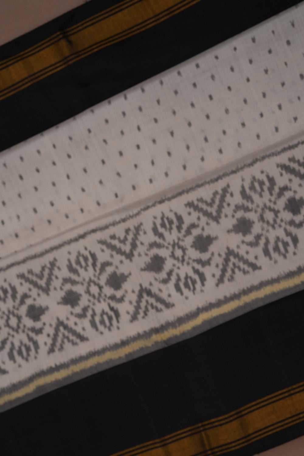 Rajkot Silk White Saree