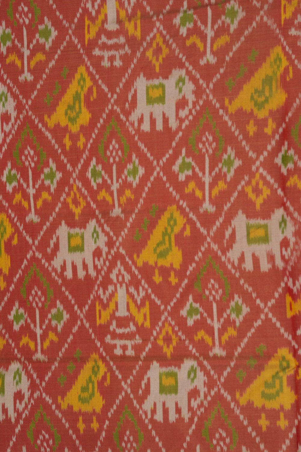 Image of Rajkot Silk Peach Saree