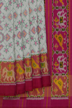 Image of Rajkot Silk White Saree