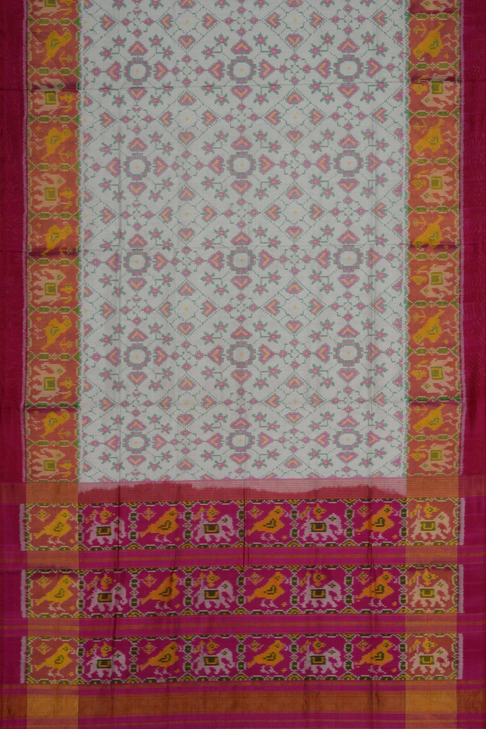 Rajkot Silk White Saree