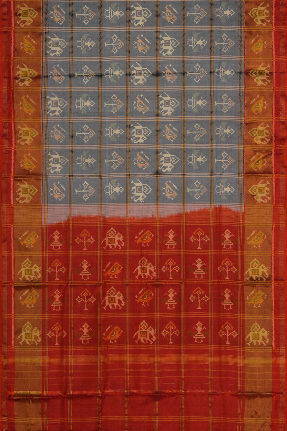 Image of Rajkot Silk Grey Saree