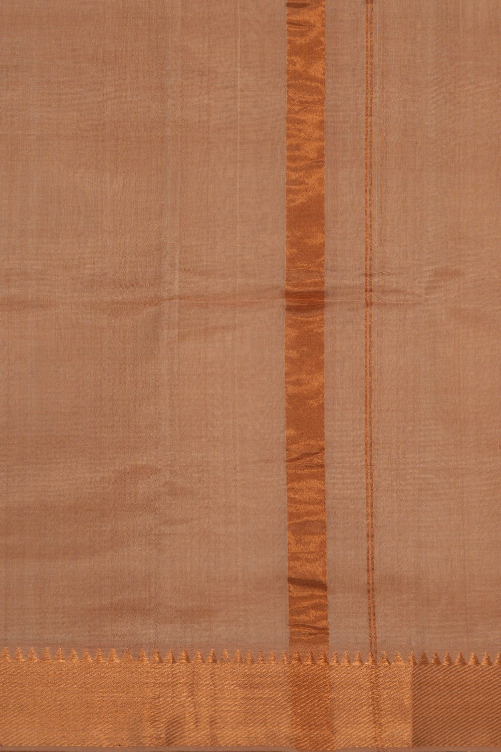 Image of Mangalgiri Silk Beige Dhoti With Kanduva (8 X 4)