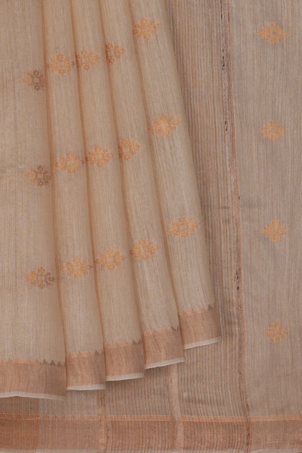 Tussar Silk Ivory Off-White Saree