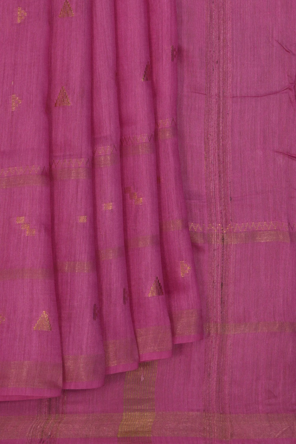 Image of Tussar Silk Pink Saree