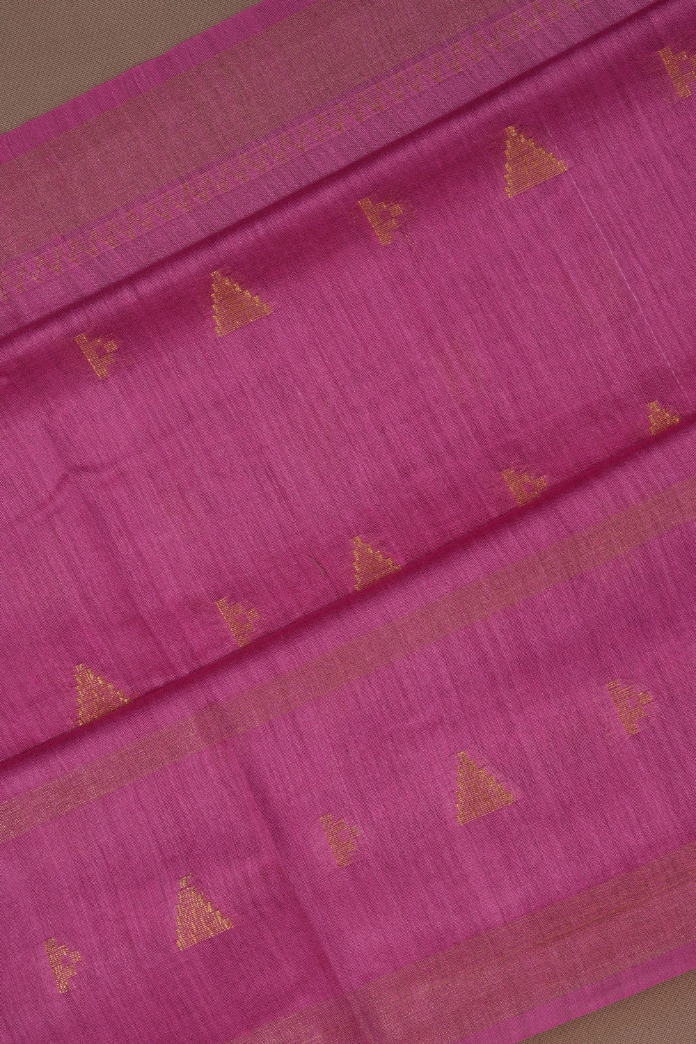 Tussar Silk Pink Saree