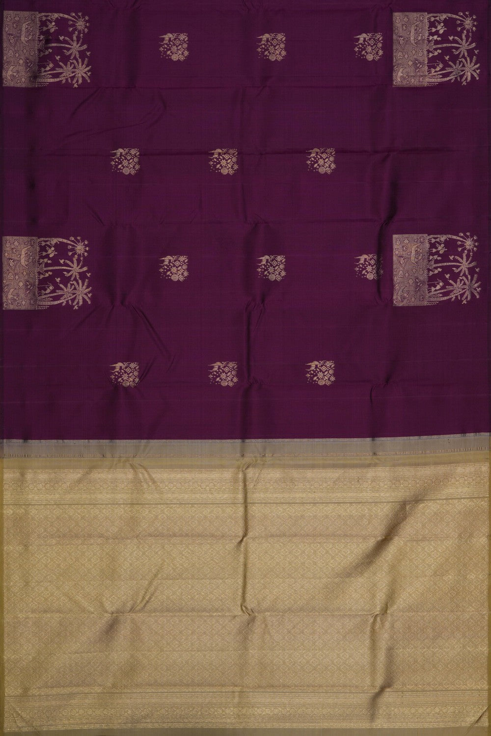 Image of Arani Silk Purple Saree