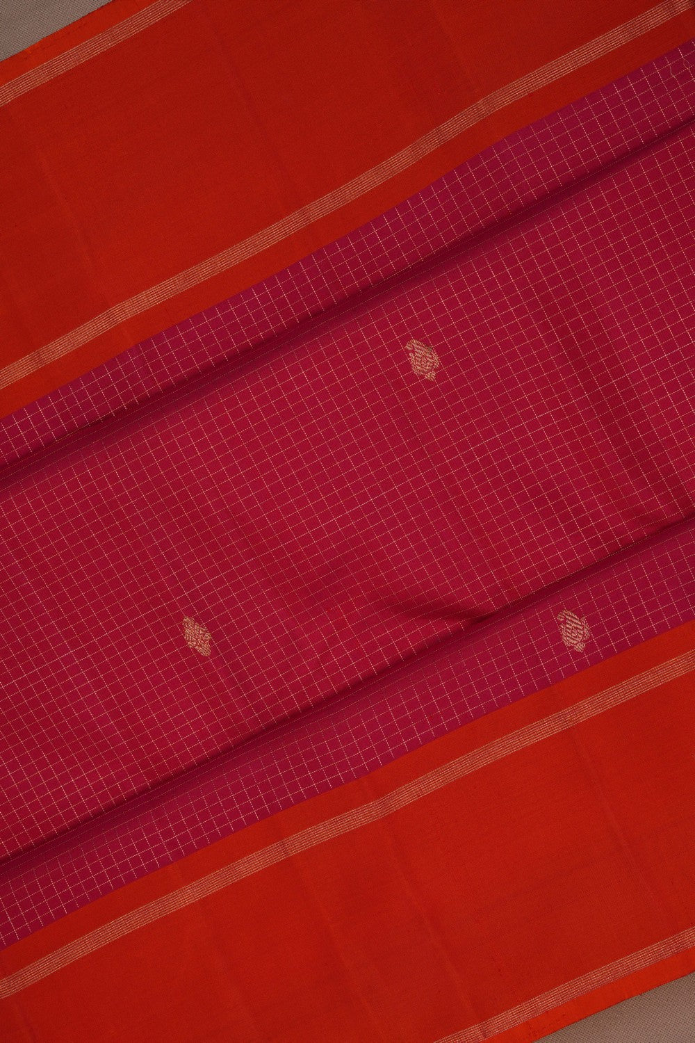 Image of Arani Silk Kattam Pink Saree