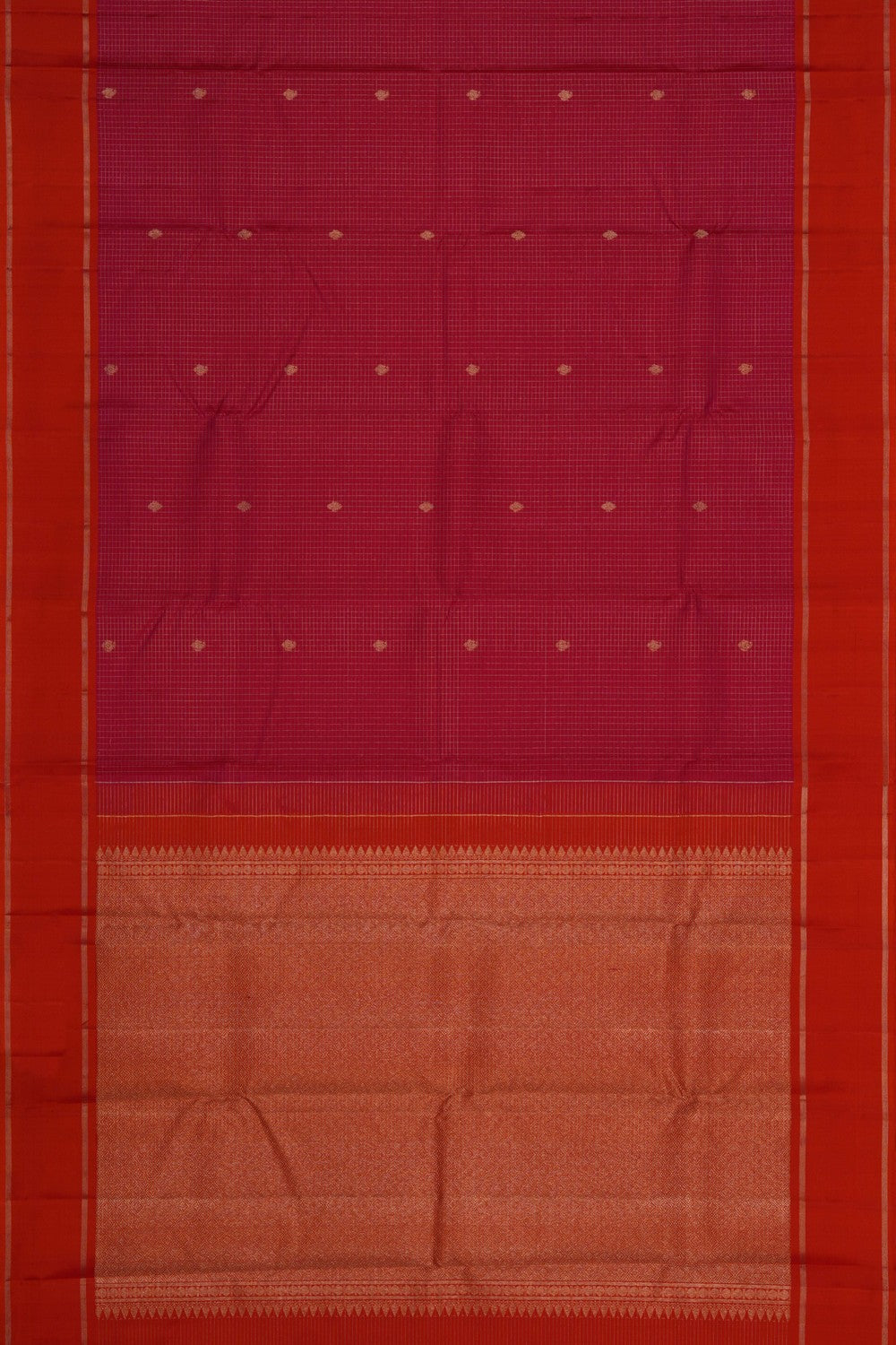 Image of Arani Silk Kattam Pink Saree