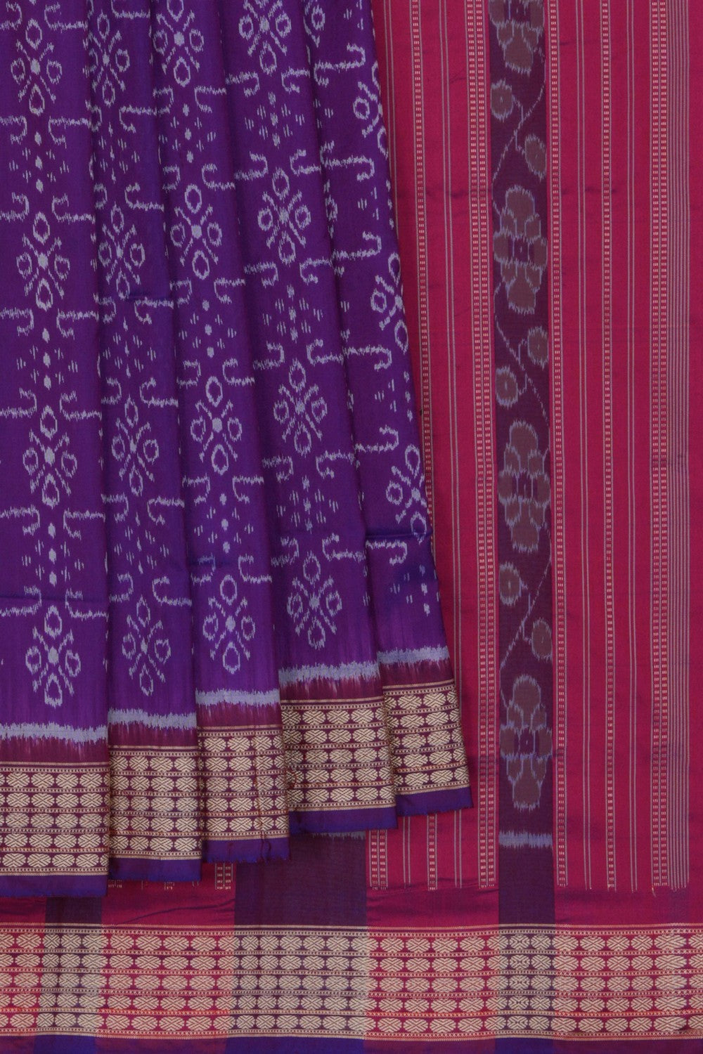 Image of Sambalpuri Silk Purple Saree