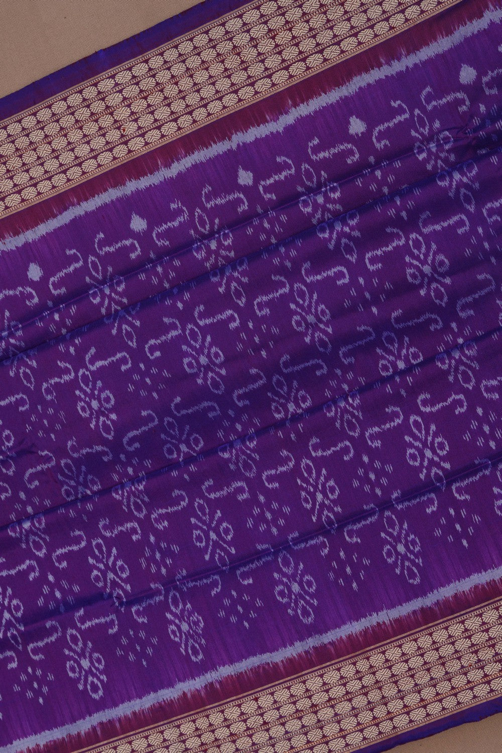 Image of Sambalpuri Silk Purple Saree