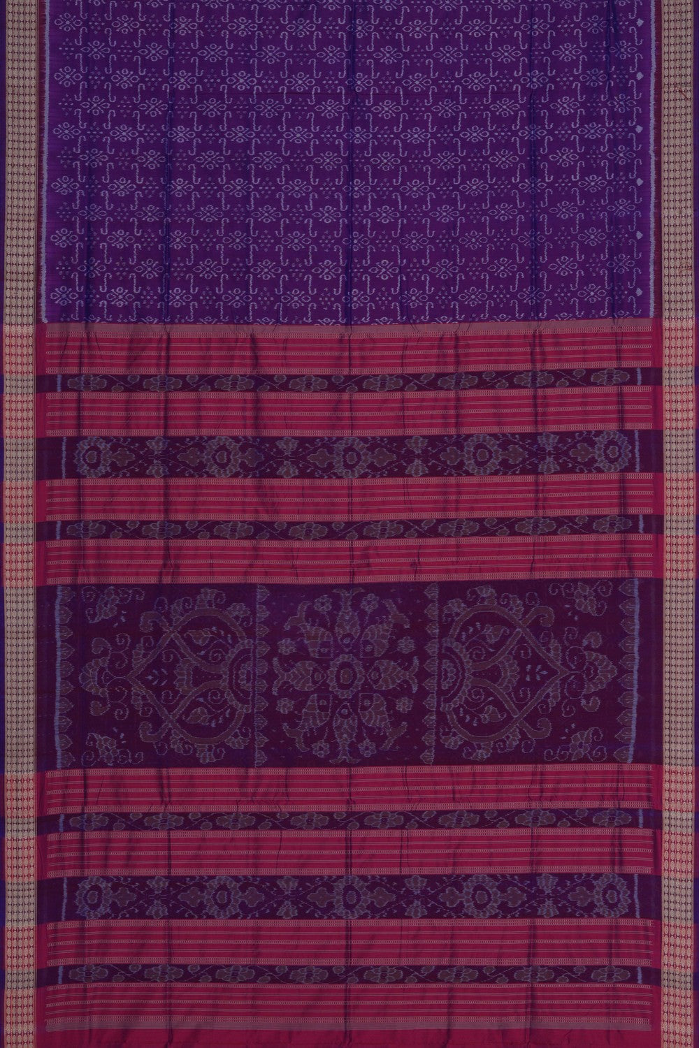 Image of Sambalpuri Silk Purple Saree