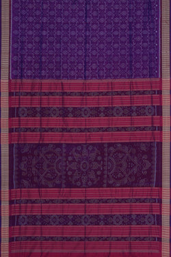 Image of Sambalpuri Silk Purple Saree