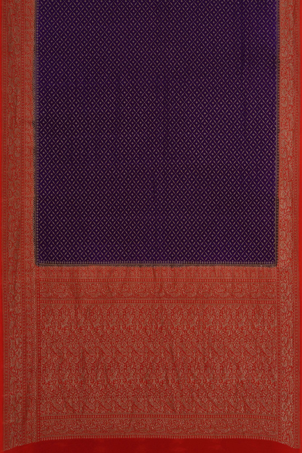 Banarasi Crepe Purple Saree