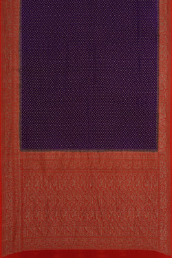 Image of Banarasi Crepe Purple Saree