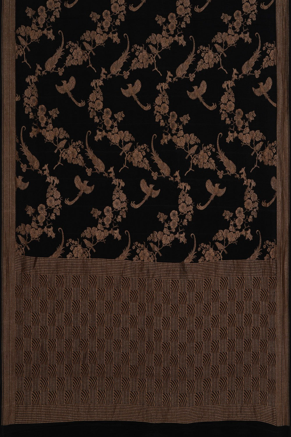 Banarasi Crepe Black Saree