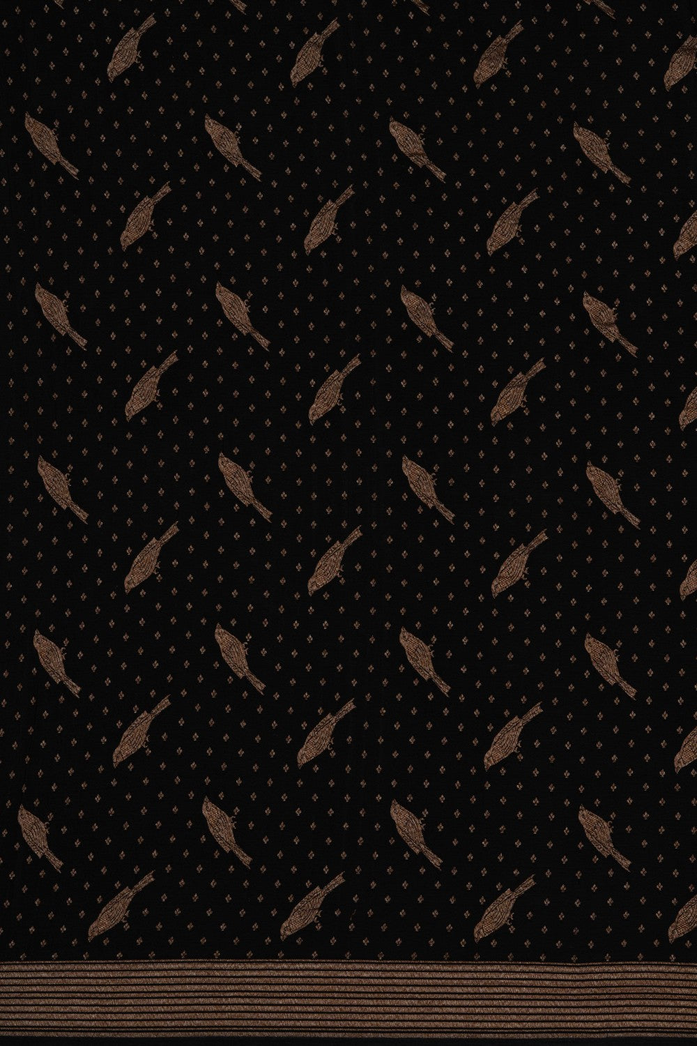 Banarasi Crepe Black Saree