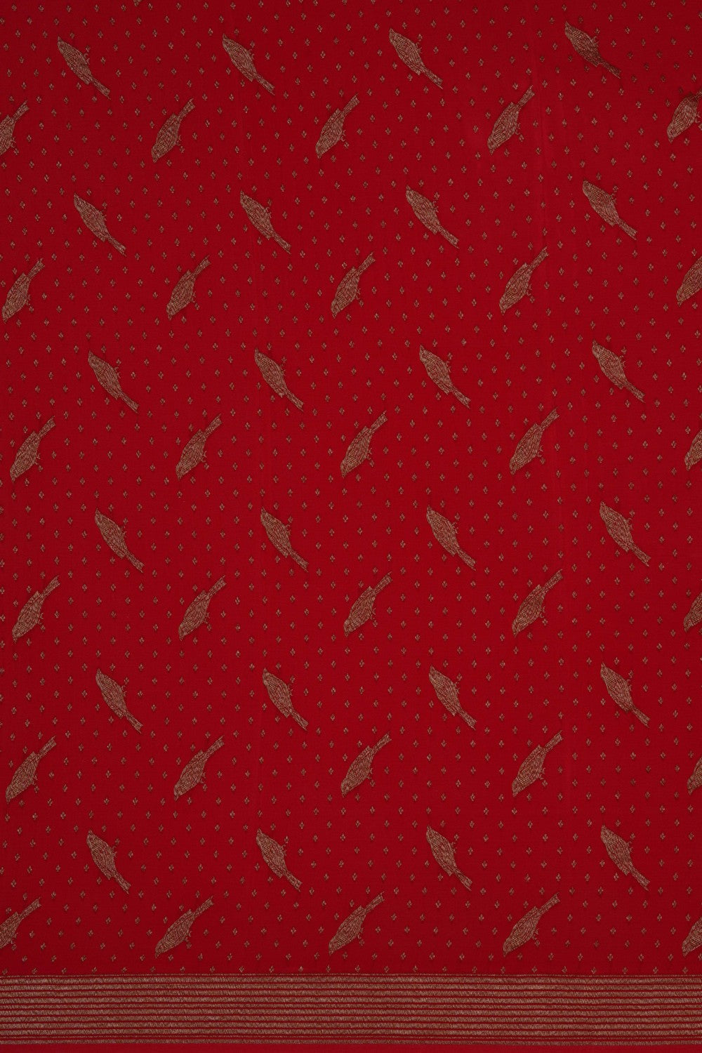 Banarasi Crepe Red Saree