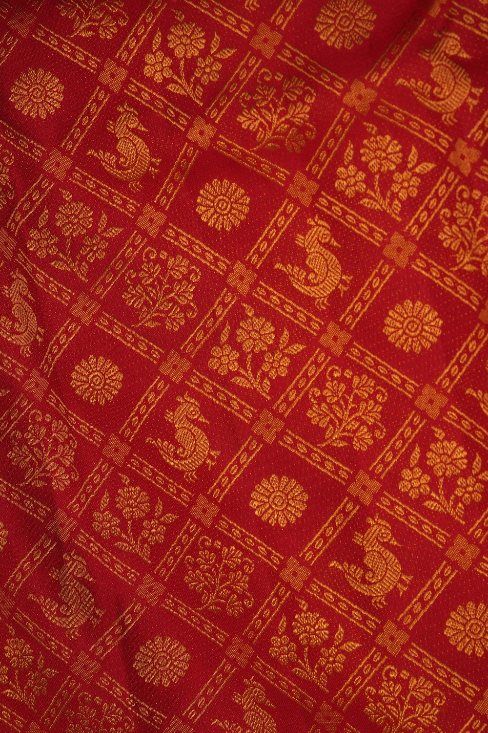 Kanchipattu Brocade Red Saree