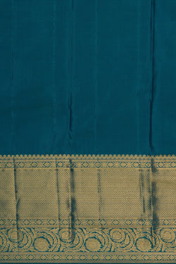Image of Kanchipattu Brocade Teal Blue Saree